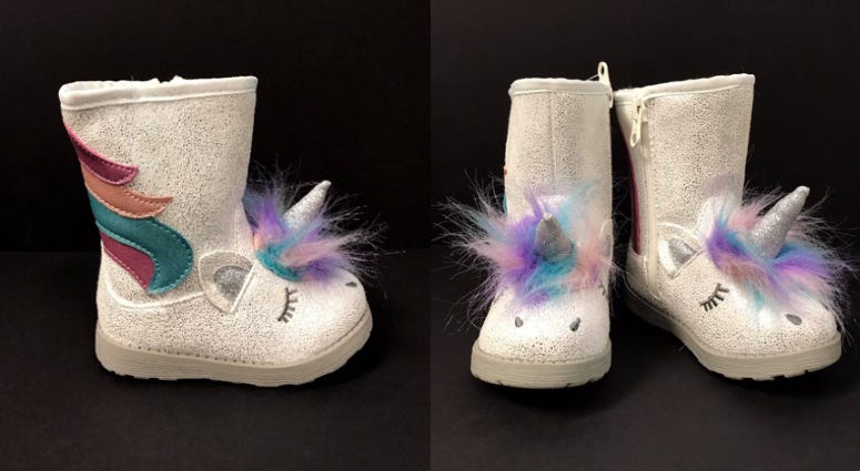 About 33,600 Cat & Jack Unicorn "Chiara" Boots have been recalled.