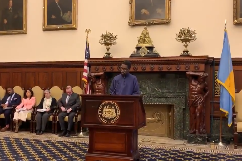 Tyrone Jones at Philadelphia City Hall, residential placement for youth.