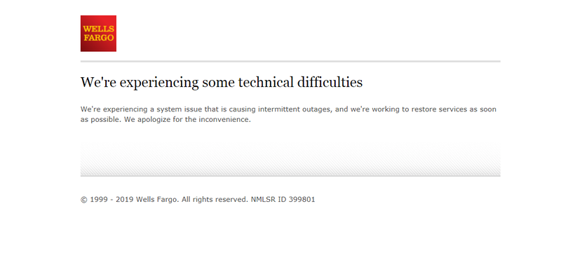 Wells Fargo message