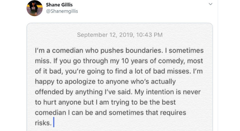 Shane Gillis defends himself