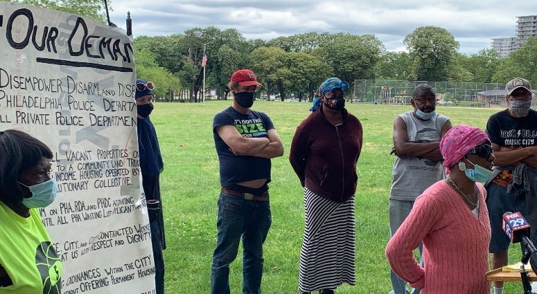 Dozens of homeless protesters occupying a small area in Philadelphia have rolled out demands of what they want city officials to do to help better their quality of life.