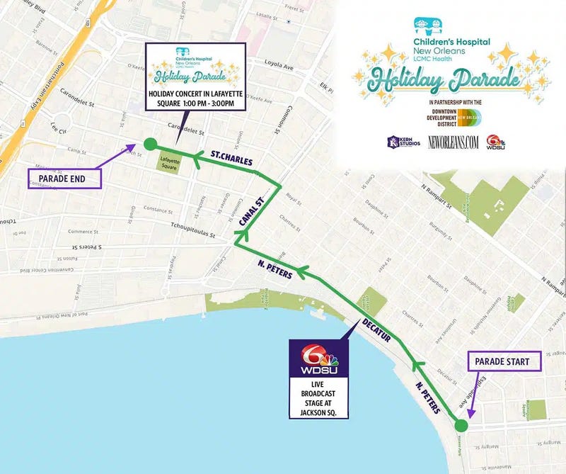 map of parade route