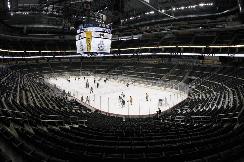 General view of Pittsburgh Penguins practice