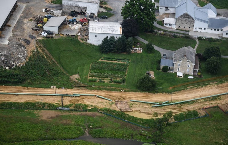 Construction for the Sunoco Mariner East pipeline continues in South Lebanon Township.