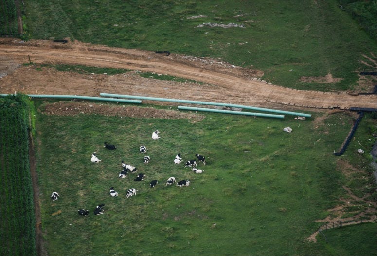 Construction for the Sunoco Mariner East pipeline continues in South Lebanon Township.