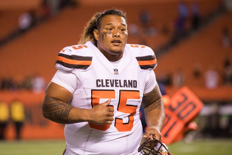 Aug 10, 2017; Cleveland, OH, USA; Cleveland Browns nose tackle Danny Shelton (55) after the game against the New Orleans Saints at FirstEnergy Stadium. Mandatory Credit: Scott R. Galvin-USA TODAY Sports