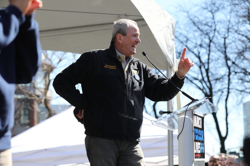 Mar 24, 2018; Newark, WI, USA; New Jersey governor Phil Murphy addresses the crowd at Military Park following the march.