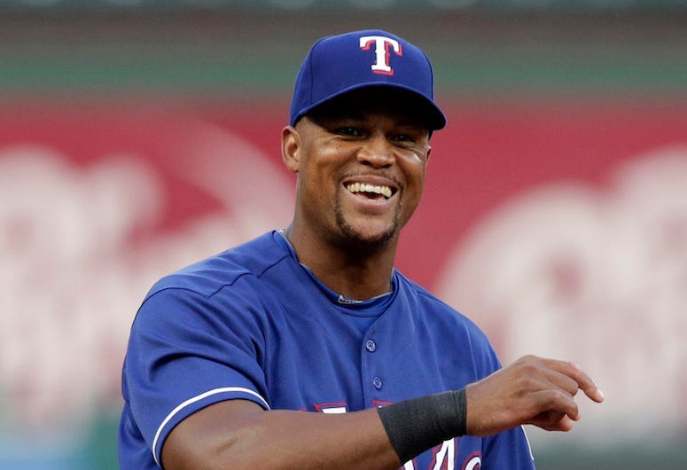 Adrian Beltre, Third Base, Texas Rangers, Uniform, Smile, 2018