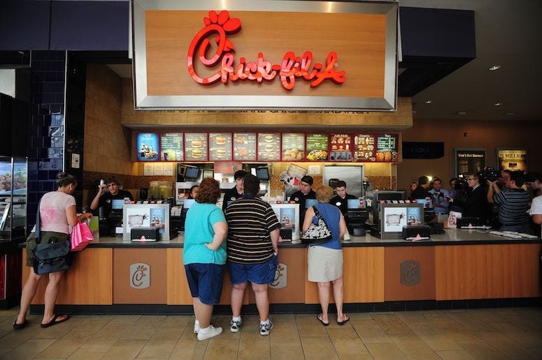 Chick-fil-A, Counter, Customers, Ordering