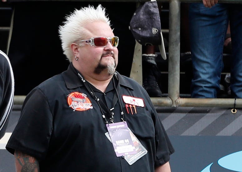 Guy Fieri, Sidelines, Sunglasses, Outside, Sunny, Staring Into The Distance, 2018