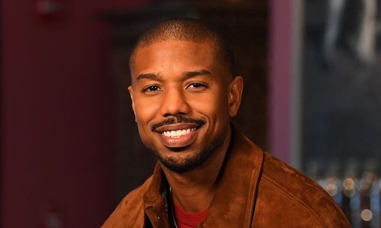 Michael B. Jordan, Portrait, Smile, Brown Jacket, 2018