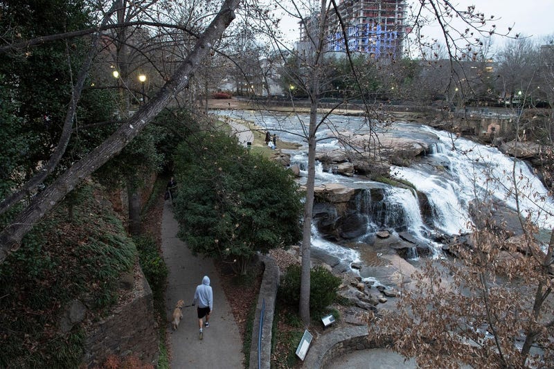Part of the Swamp Rabbit Trail runs through Falls Park on the Reedy in Greenville