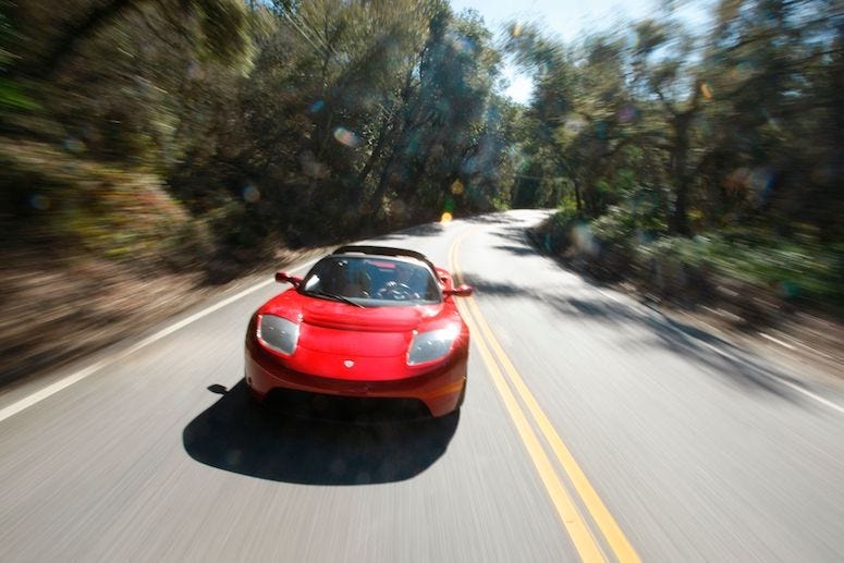 Tesla Roadster, California, Highway, Driving, Speeding, Blurry, 2008