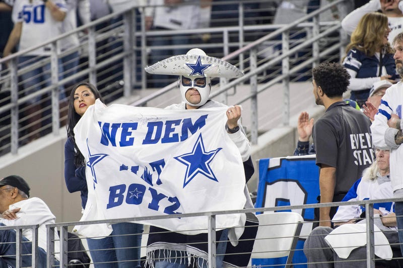 What a cute Dallas Cowboys fan!