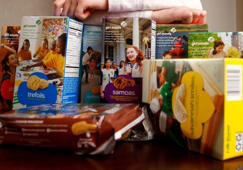 Girl Scouts, Cookies, Boxes