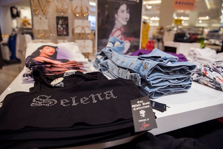 Forever 21 debuted \"The White Rose\" collection Thursday, March 21, 2019. The line is dedicated to the late Tejano singer, Selena Quintanilla-Perez. The collection is limited edition and will not be ...