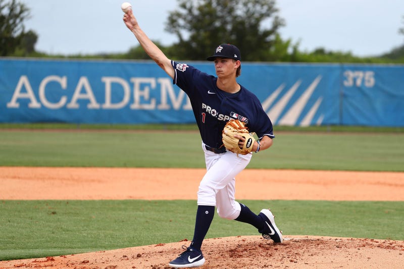 Pitcher Mick Abel, during workouts at IMG Academy, Jun 17, 2019, Bradenton, Florida.