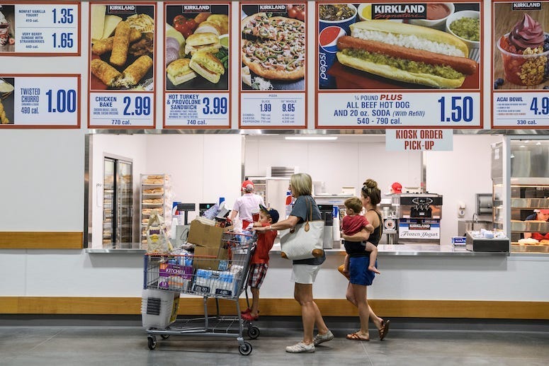 Costco, Food Court, Menu, Food