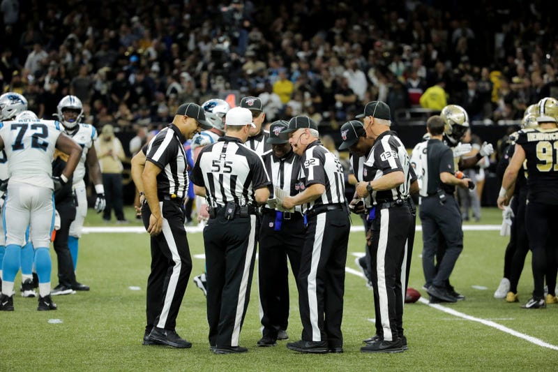 NFL officials during the Saints/Panthers game