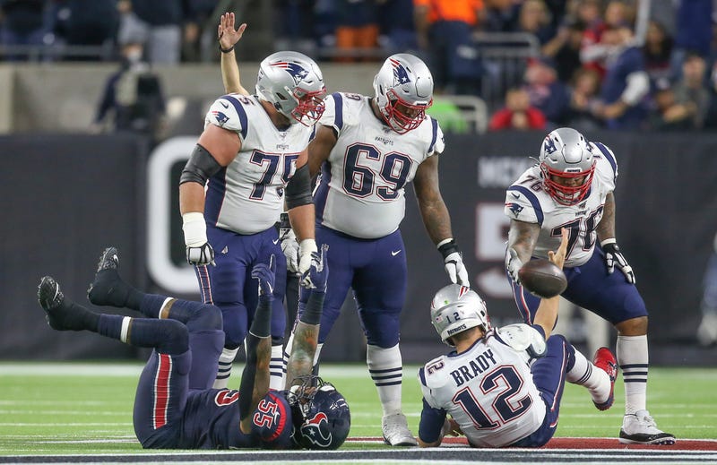 Dec 1, 2019; Houston, TX, USA; Houston Texans inside linebacker Benardrick McKinney (55) celebrates after a sack on New England Patriots quarterback Tom Brady (12) in the second quarter at NRG Stadium.