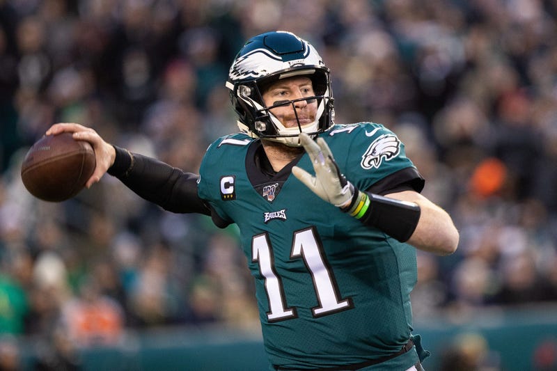 Jan 5, 2020; Philadelphia, Pennsylvania, USA; Philadelphia Eagles quarterback Carson Wentz