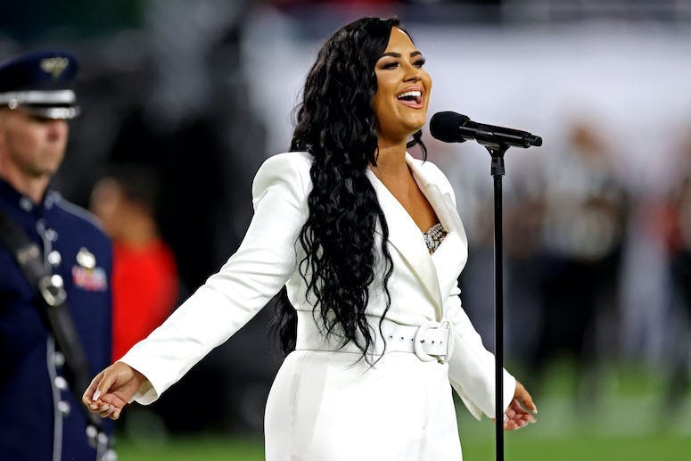 Demi Lovato, Super Bowl LIV, Super Bowl 54, National Anthem, Singing