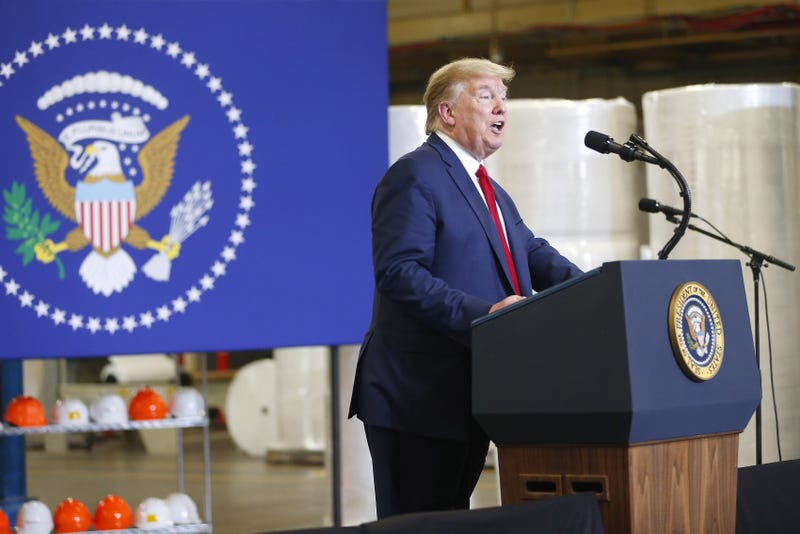 President Trump at a podium