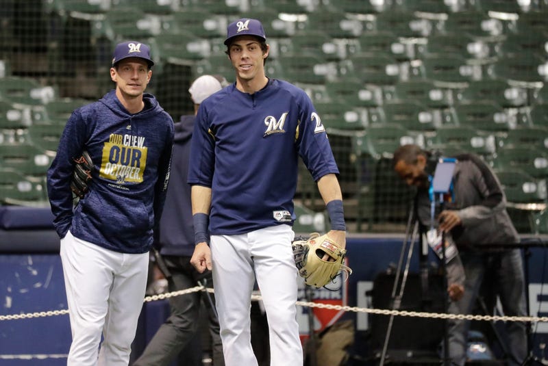 Craig Counsell and Christian Yelich