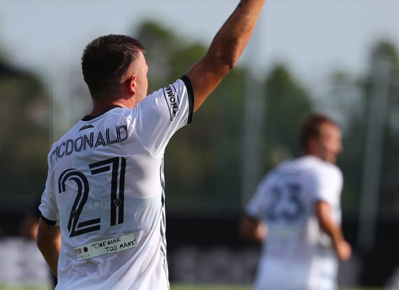 A detail view of the Philadelphia Union defender Kai Wagner (27) Jersey