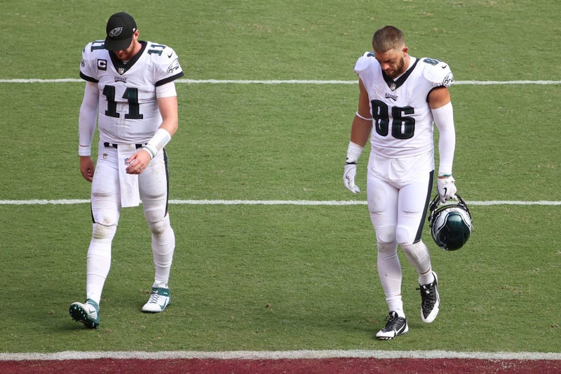 Philadelphia Eagles quarterback Carson Wentz and Eagles tight end Zach Ertz
