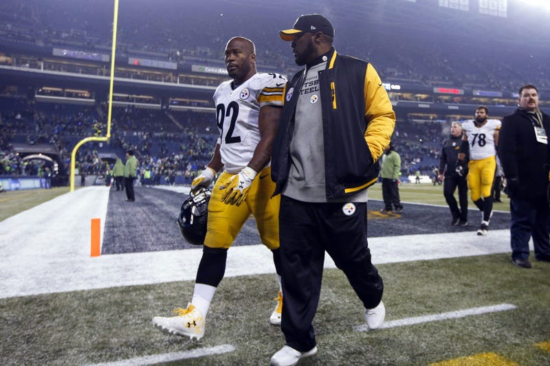 James Harrison and Mike Tomlin