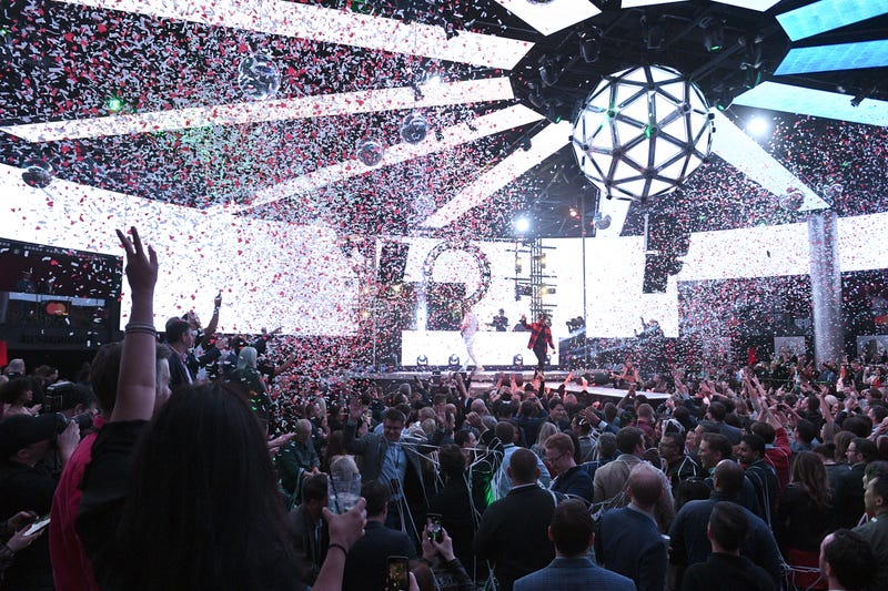 Partygoers at the Cromwell, Las Vegas, Jan. 2020