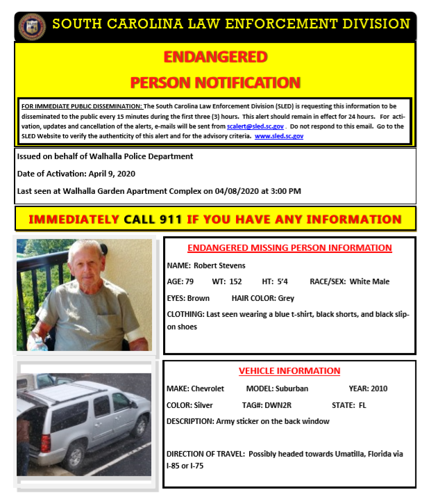 Endangered Person - Robert Stevens