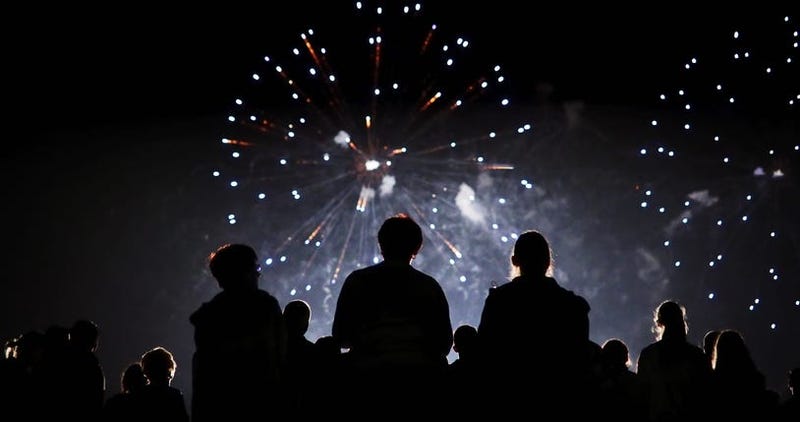 watching fireworks