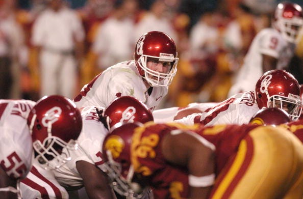 Jason White under center for Oklahoma in 2003.