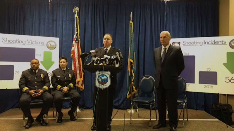 Wilmington Police Chief Robert Tracy briefs reporters.
