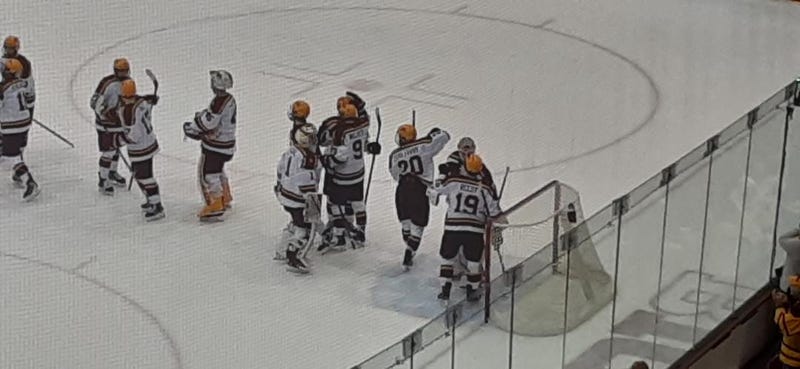 Gophers celebrate win over Michigan State