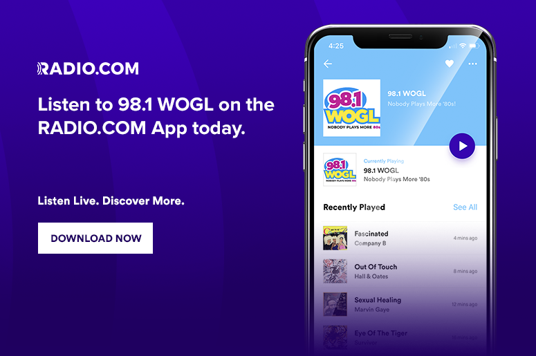 Listen To 98.1 WOGL Anywhere! On The RADIO.COM app, Alexa, Google Home, Smartspeakers, in philadelphia and philly, delaware, new jersey and beyond!