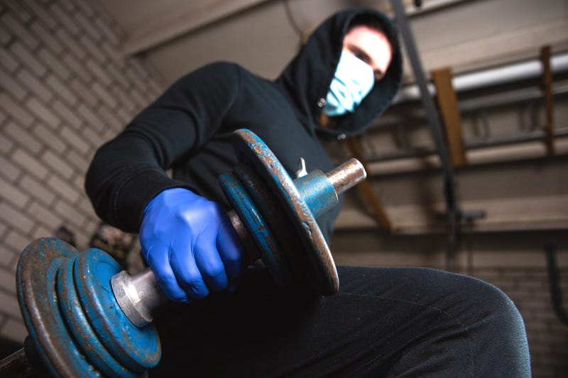 Working out, gyms, masks