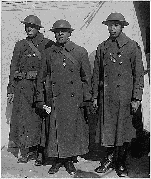 African American officers of 369th and 370th all-black military units