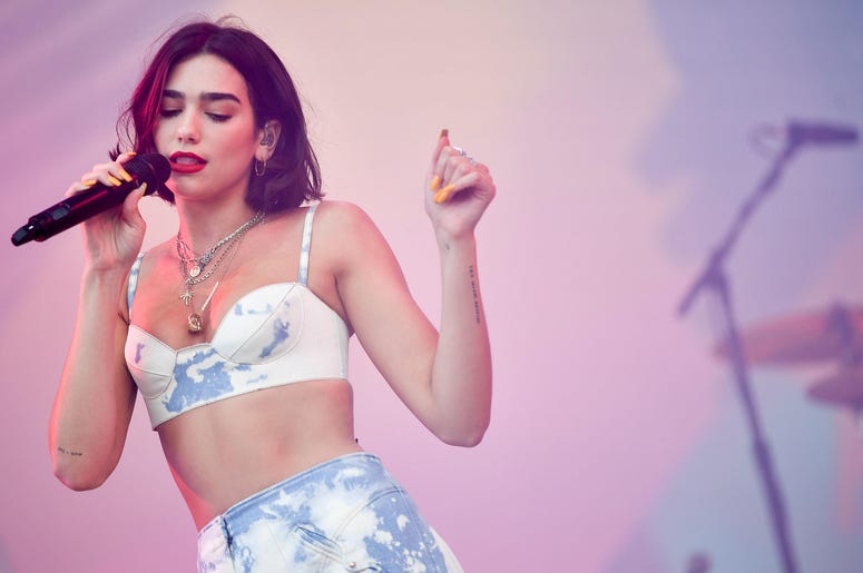 Dua Lipa performs at the Bonnaroo Music and Arts Festival Dua Lipa performs at the Bonnaroo Music and Arts Festival