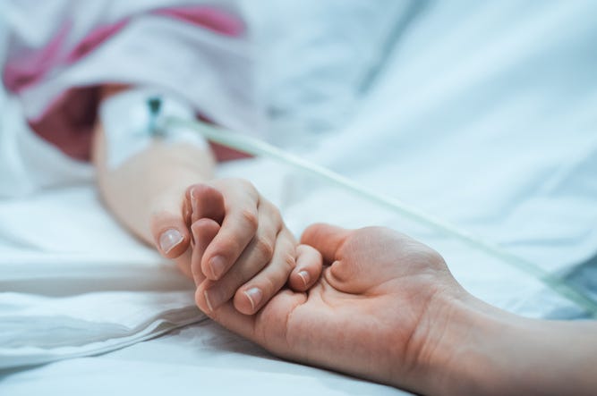 Woman with Sick Mother