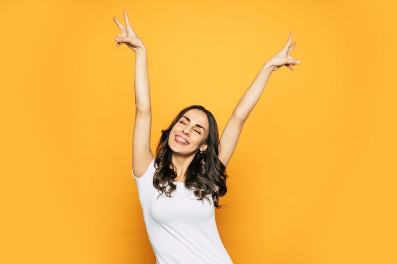 Excited woman