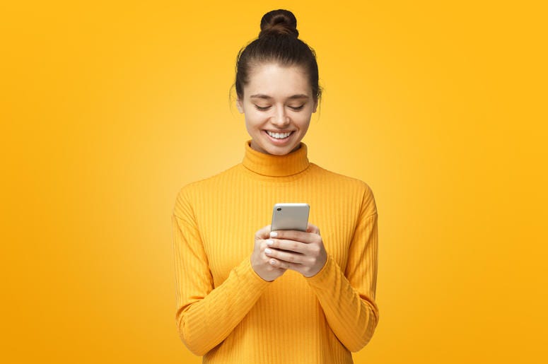 Excited woman