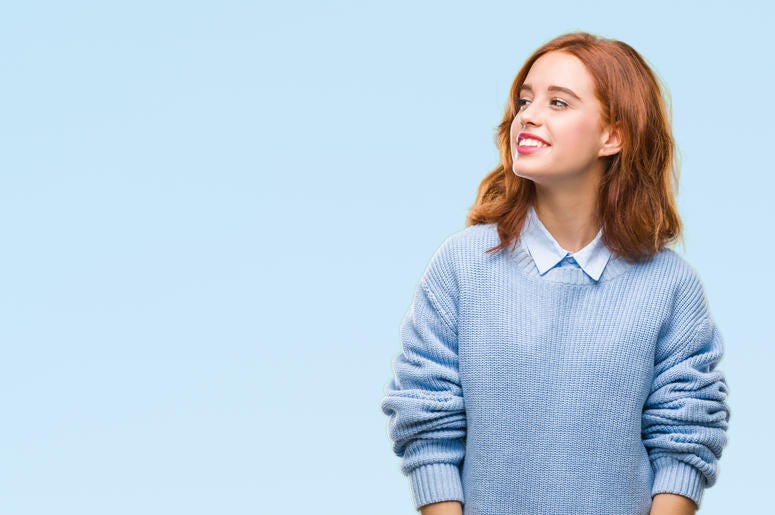 Excited woman