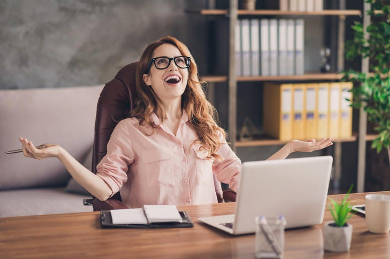 excited woman