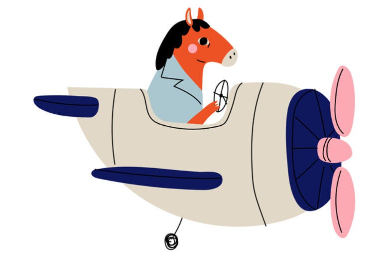 Horse on a Plane