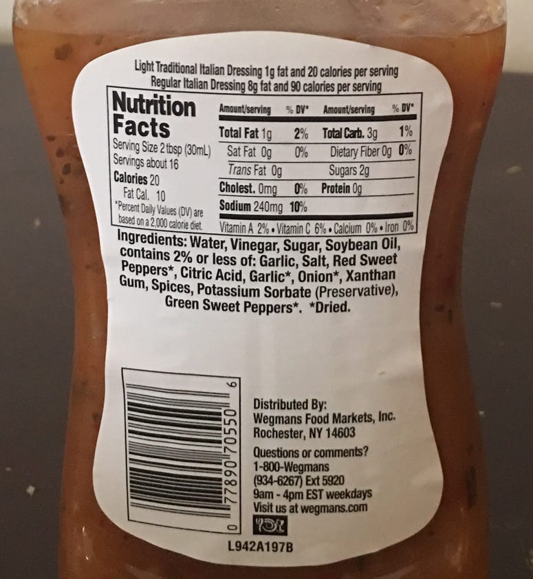 Italian Dressing Back