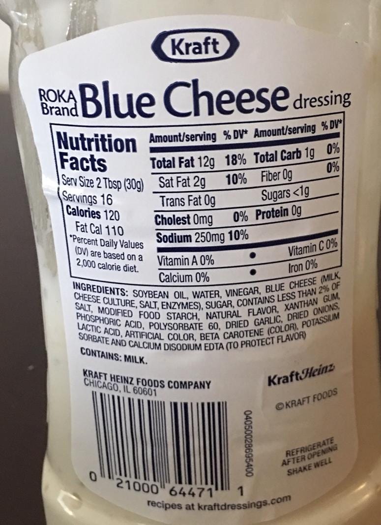 Blue Cheese Dressing Back
