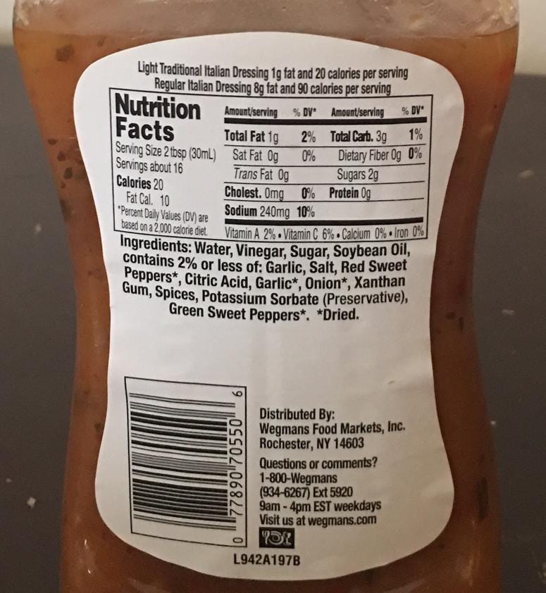 Italian Dressing Back